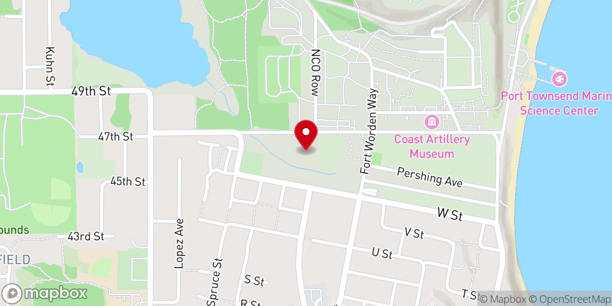 Map showing location of Fort Worden - McCurdy Pavilion