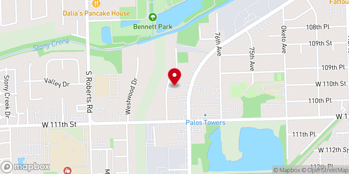 Map showing location of First Baptist Church