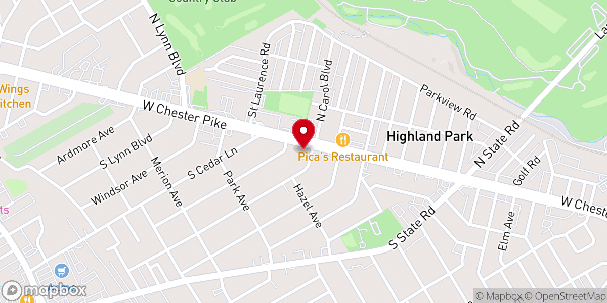 Map showing location of Philly New Life Church