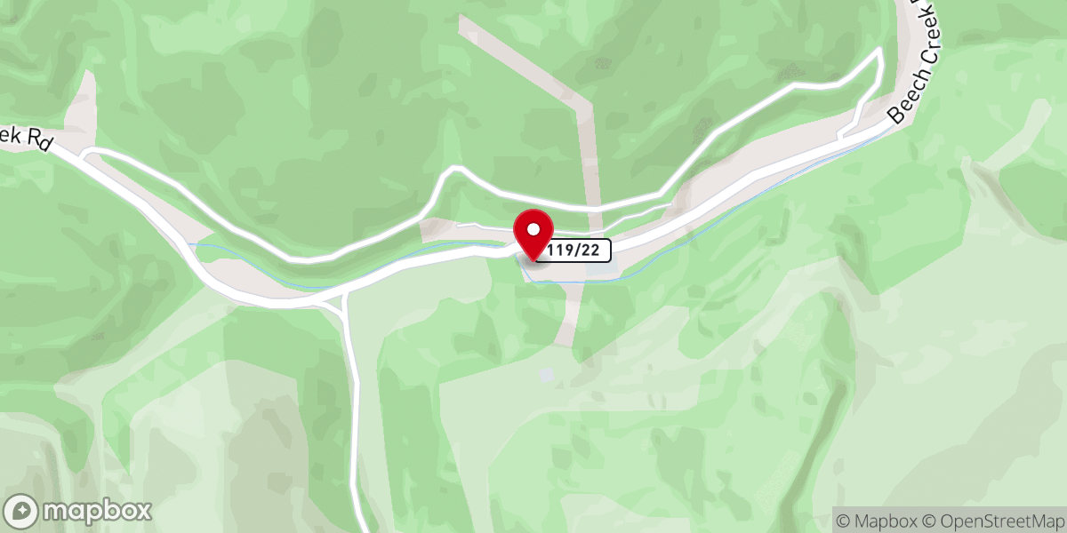 Map showing location of Monclo Freewill Baptist Church