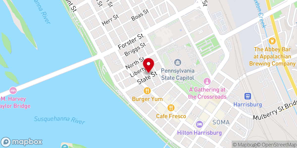 Map showing location of Cathedral Parish of Saint Patrick Concert Series - Music Under the Dome