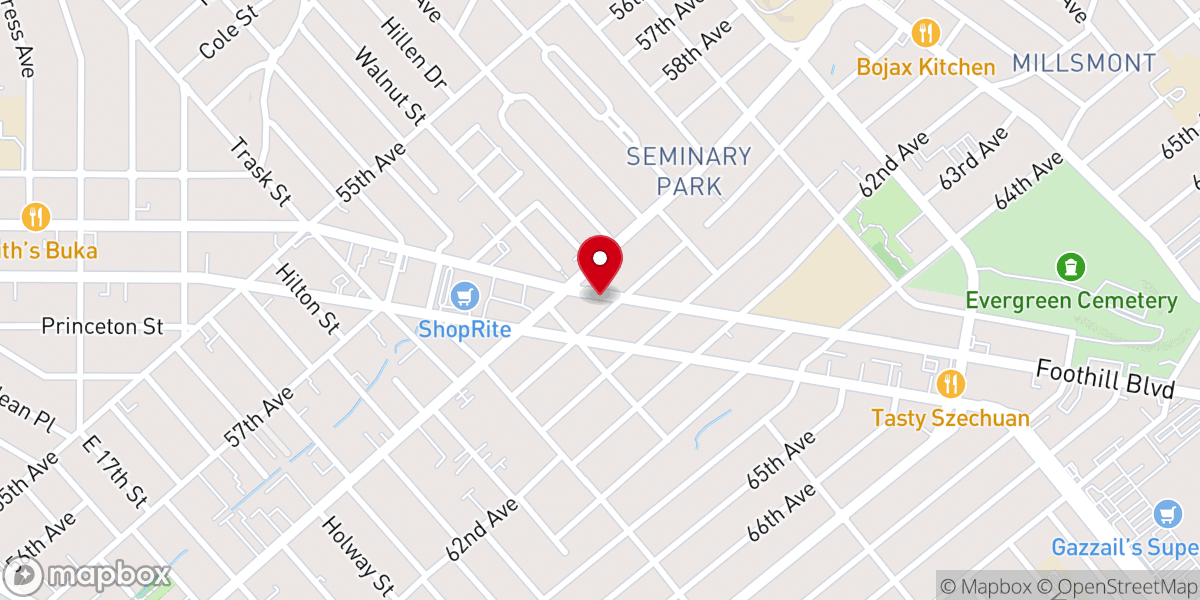 Map showing location of New Life Pentecostal Church, Inc.