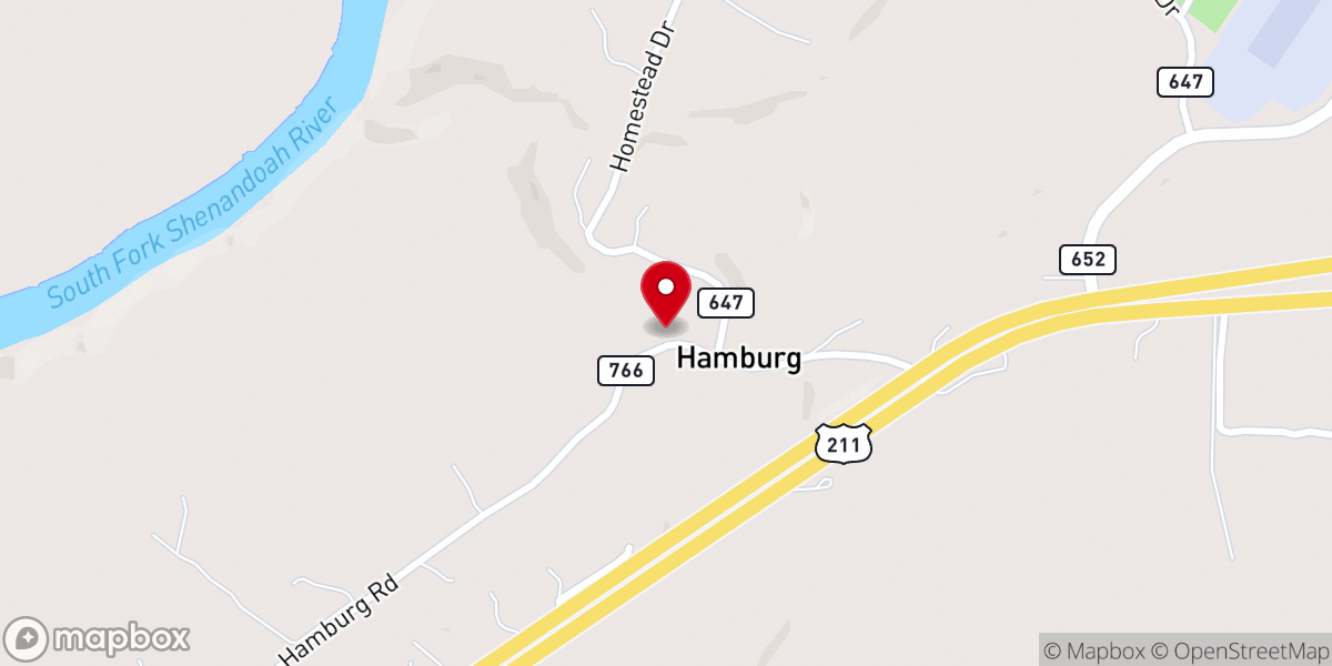Map showing location of Mill Creek Primitive Baptist Church