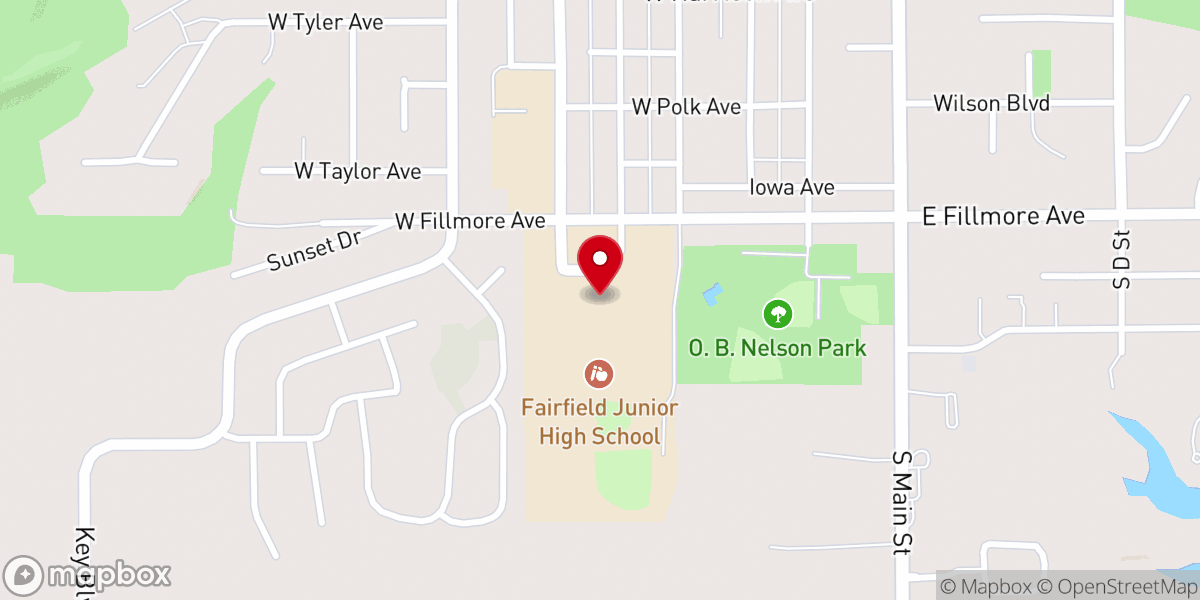 Map showing location of Fairfield Middle School