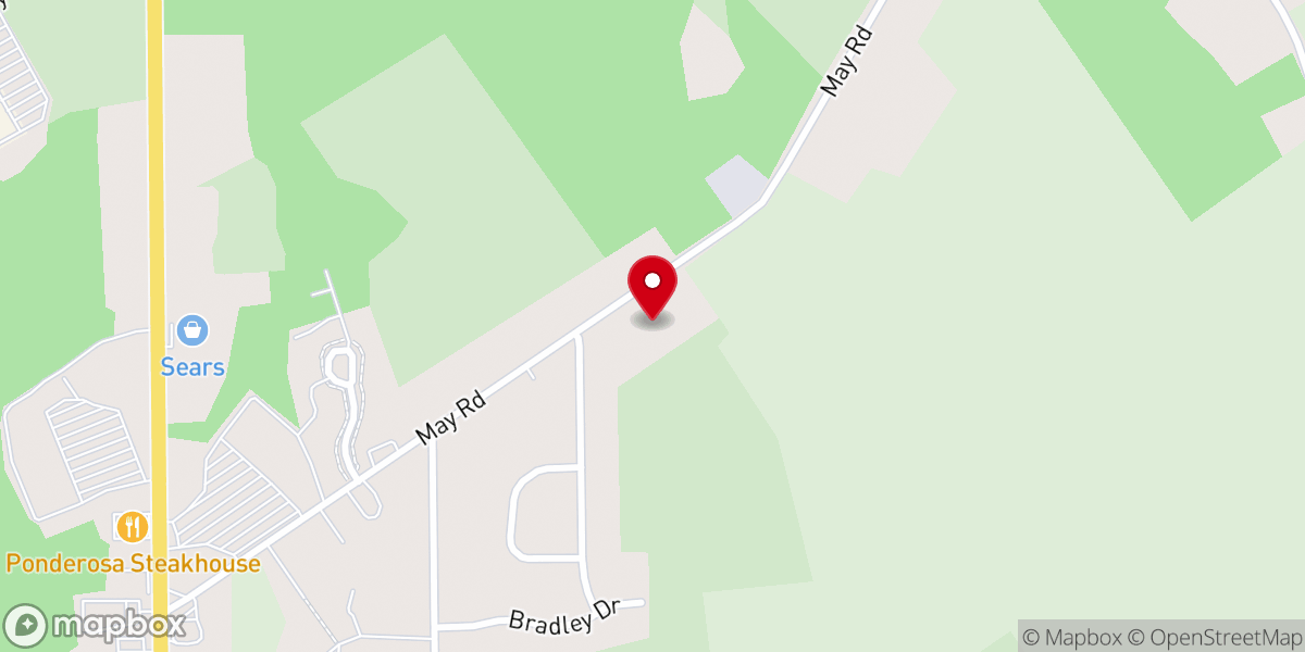Map showing location of Emmanuel Baptist Church