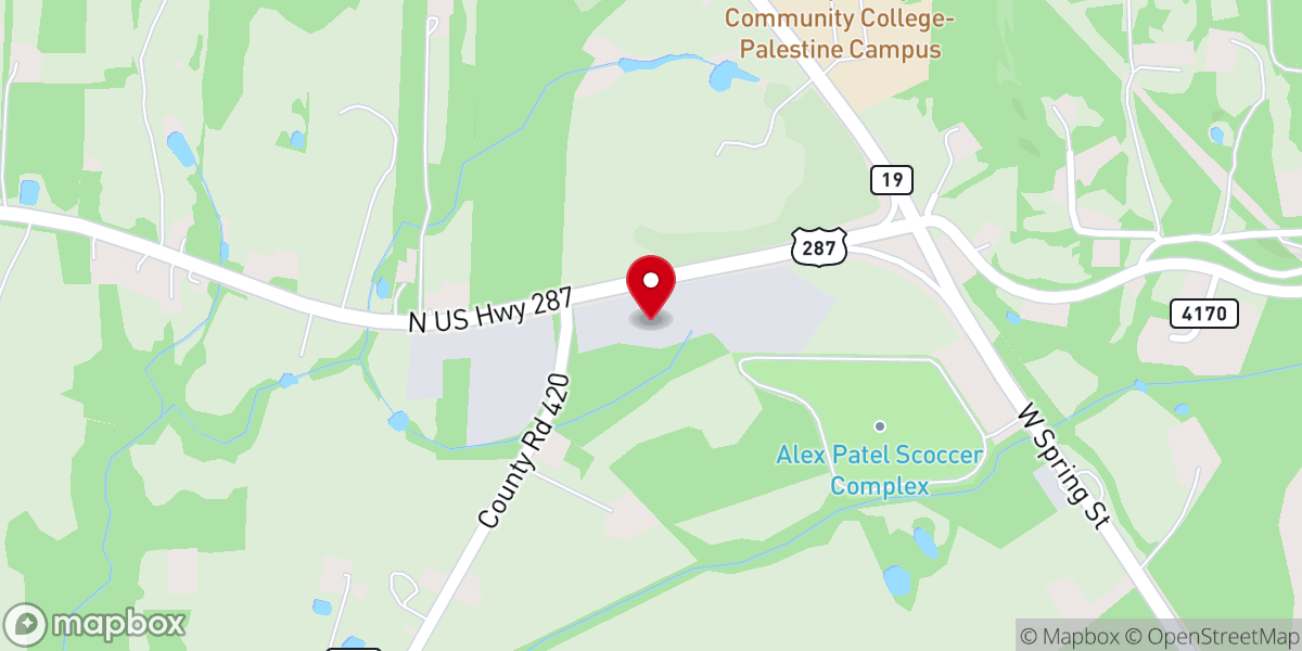 Map showing location of Lone Pine Baptist Church