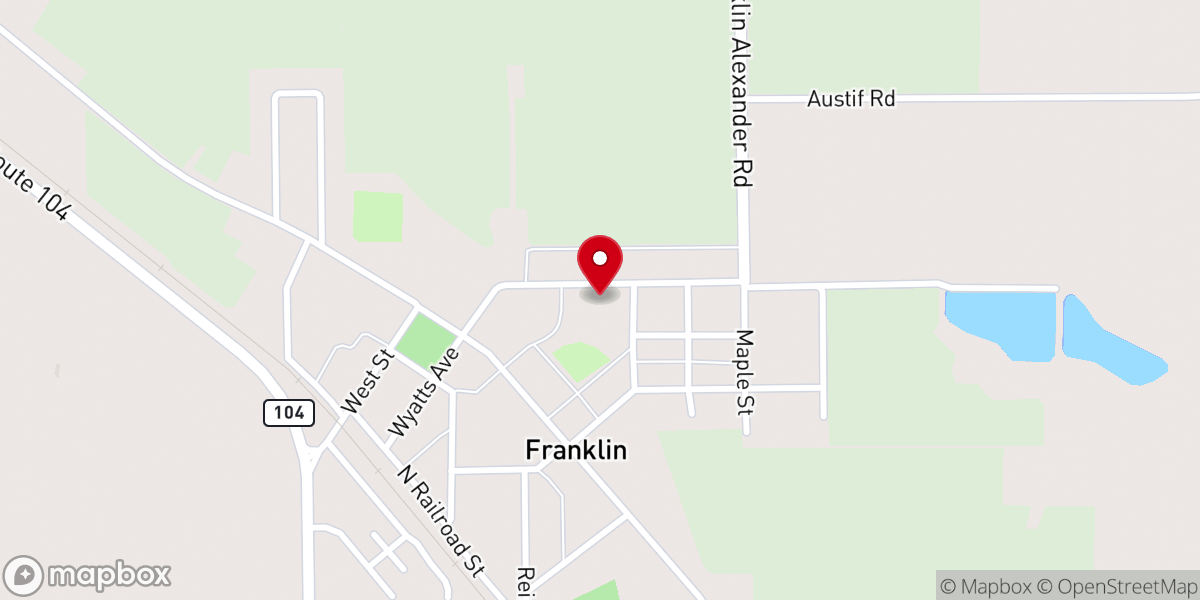 Map showing location of Sacred Heart Catholic Church