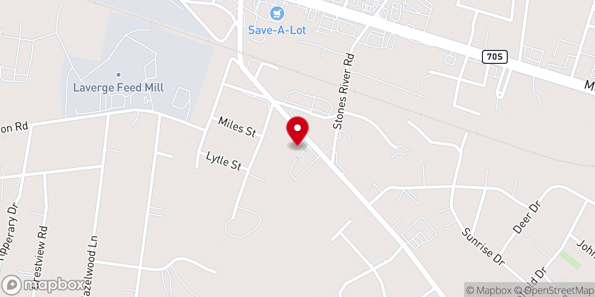 Map showing location of LaVergne Church of Christ - Food Distribution Center
