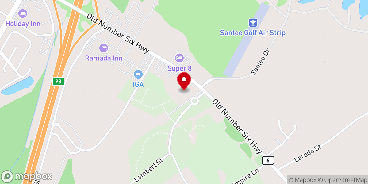 Map showing location of Faith Church - Santee Campus