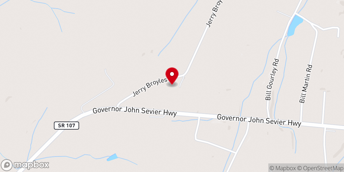Map showing location of Green Mountain Mission Church