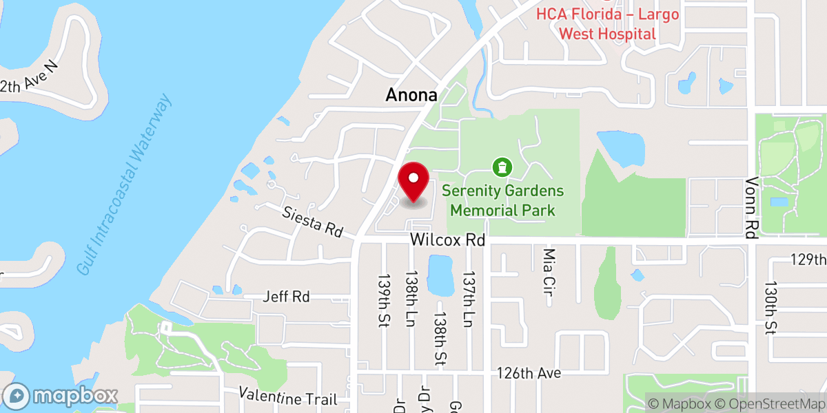 Map showing location of Anona United Methodist Church work
