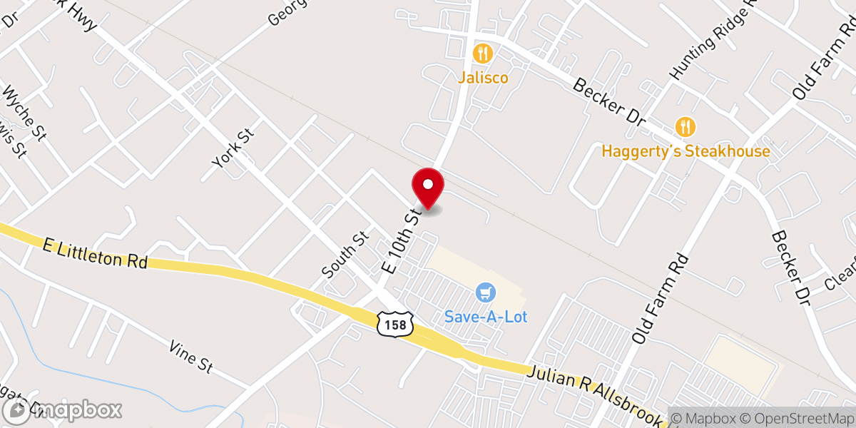 Map showing location of RCE Theaters - Roanoke Rapids