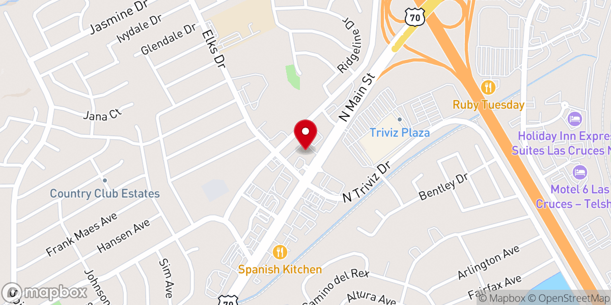 Map showing location of Desert Rivers Community Church