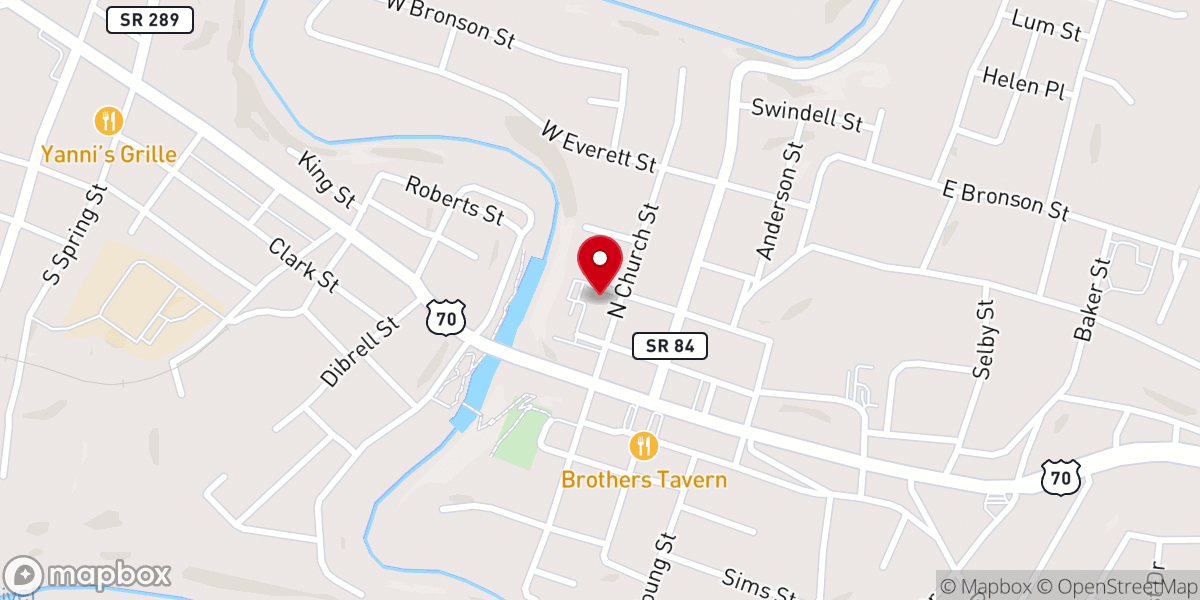 Map showing location of First United Methodist Church