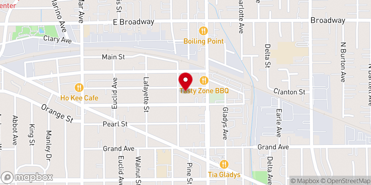 Map showing location of Bethel Church San Gabriel