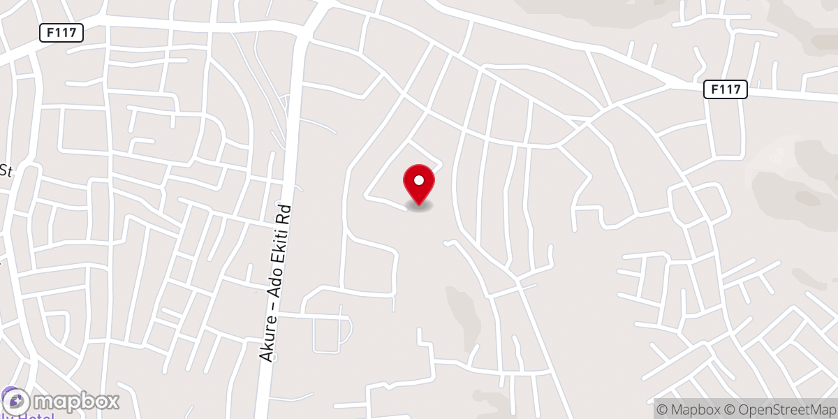 Map showing location of The Holy Apostolic Church, Orisun Alaafia, Olokuta Street, Ado-Ekiti