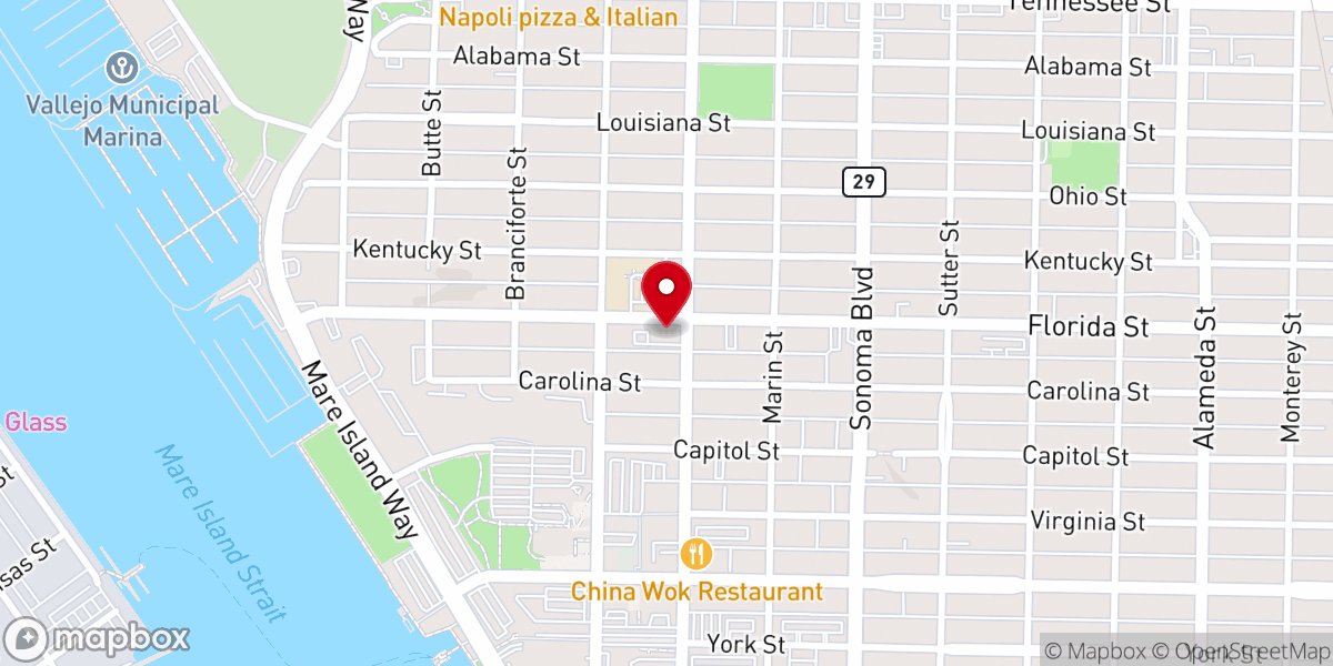 Map showing location of Saint Vincent Ferrer Roman Catholic Church