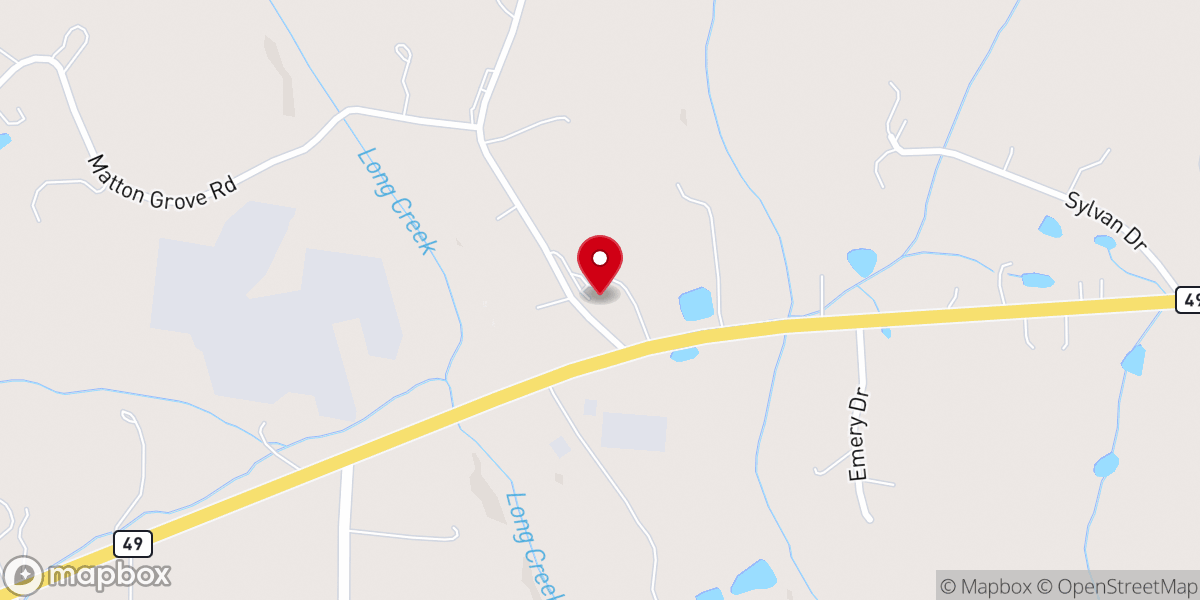 Map showing location of Open Door Baptist Church