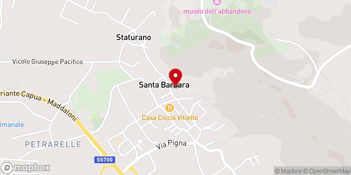 Map showing location of Parrocchia San Nicola di Bari in Santa Barbara (CE)