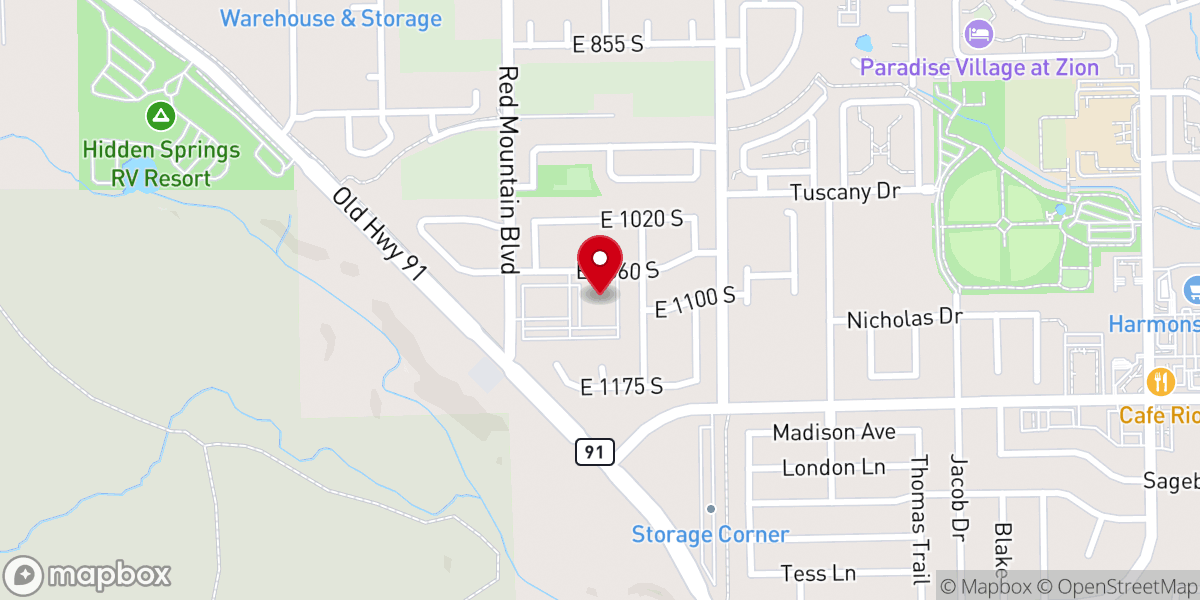 Map showing location of Ivins Stake Center