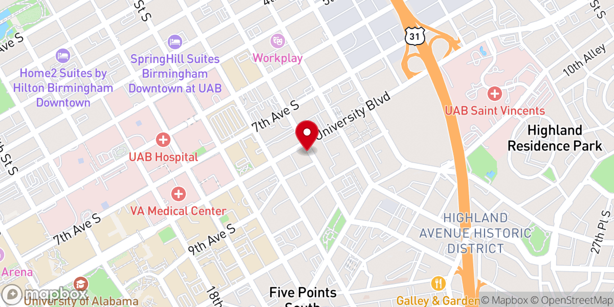 Map showing location of Baptist Church of the Covenant