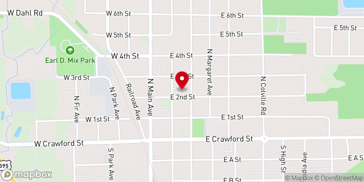 Map showing location of United Methodist Church-Deer