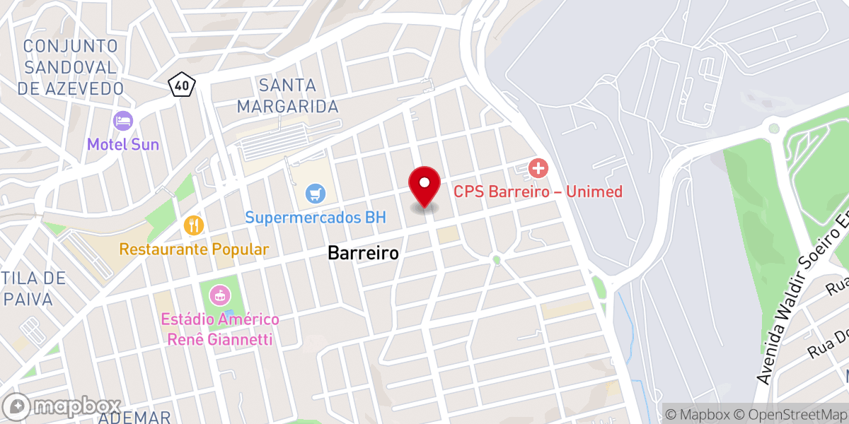 Map showing location of Comunidade Batista Shalom Internacional
