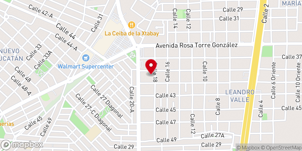 Map showing location of Amistad Cristiana MÉRida Ac