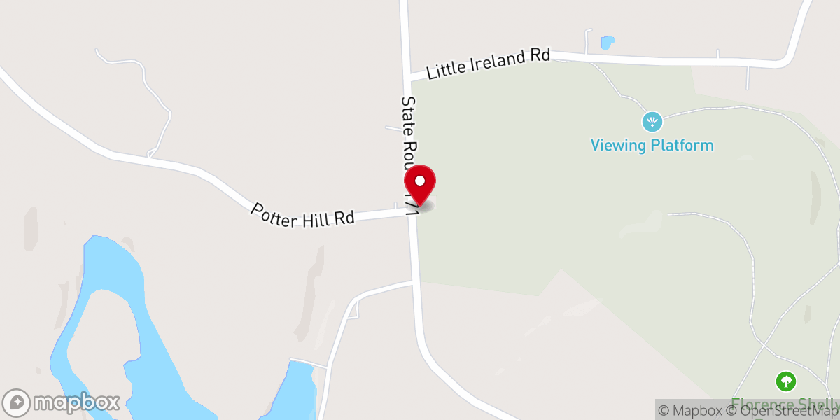 Map showing location of Centerville Church