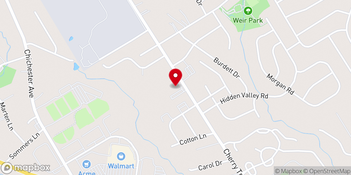 Map showing location of Aston Slavic Baptist Church