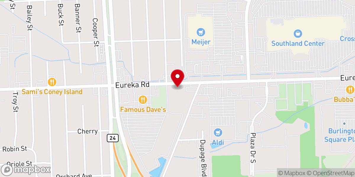 Map showing location of Gethsemane Baptist Church
