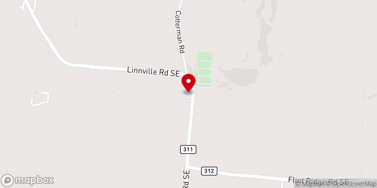 Map showing location of St Johns Lutheran Church