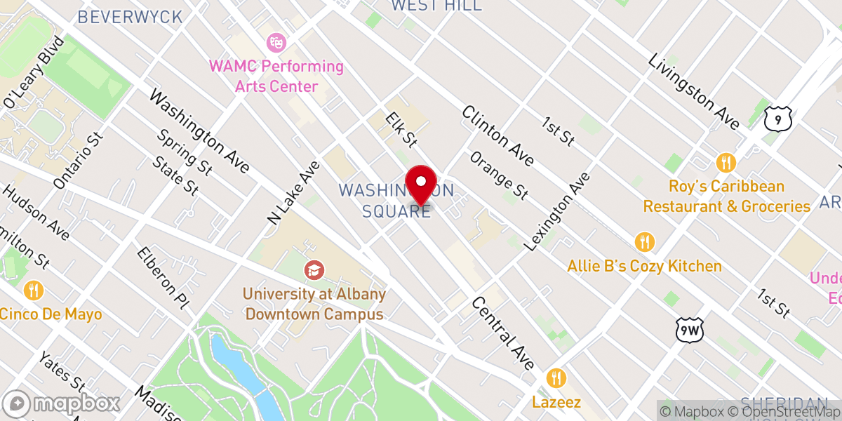 Map showing location of Blessed Hope Worship Center