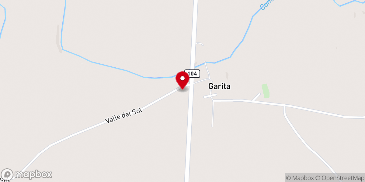 Map showing location of Holy Family Mission Church