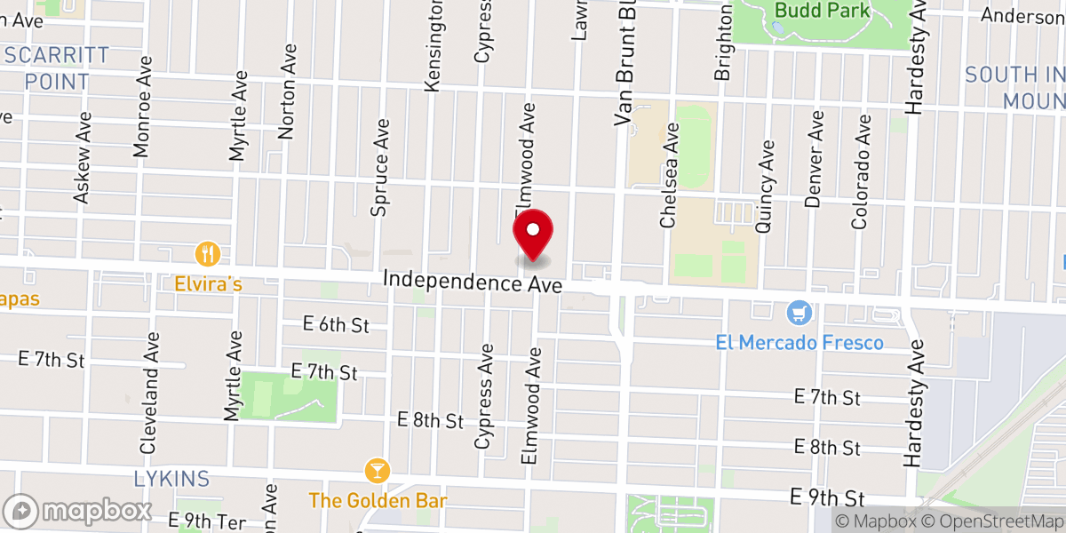 Map showing location of Camino Verdad y Vida United Methodist Church