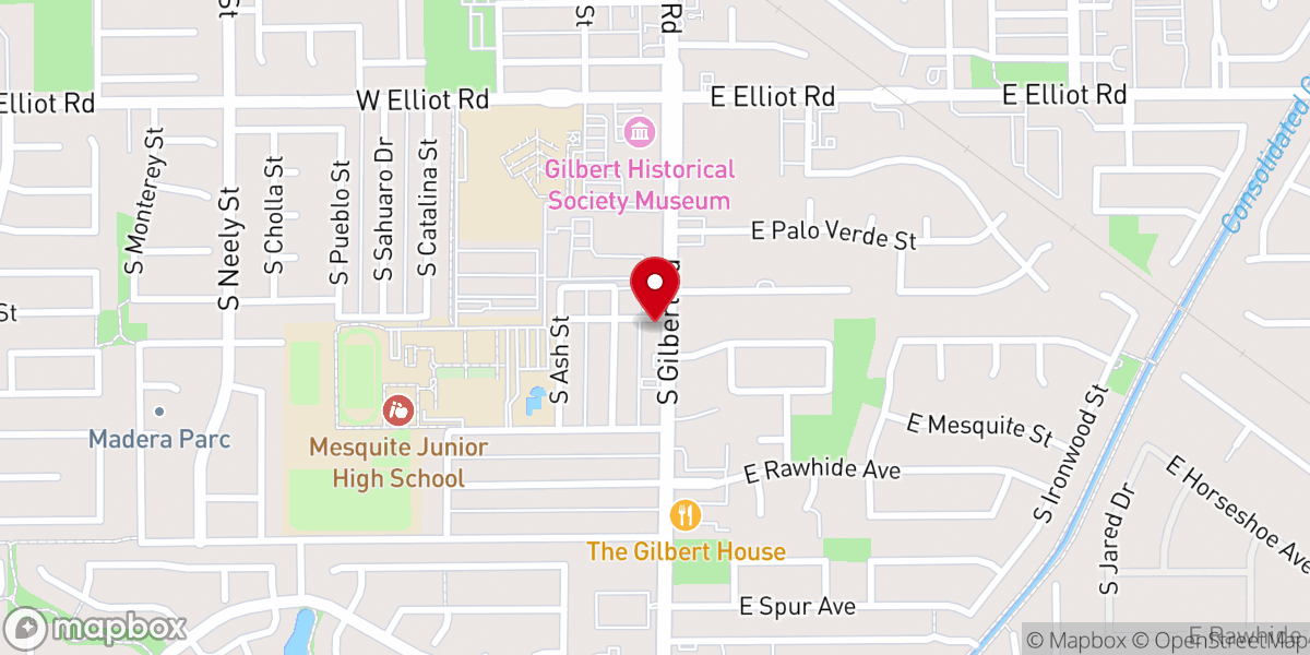 Map showing location of Living Word Church | Gilbert