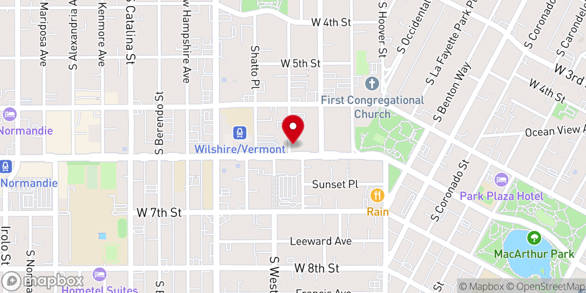 Map showing location of Olympic Presbyterian Church (올림픽장로교회)