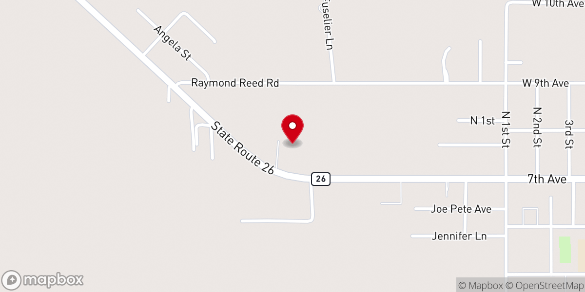 Map showing location of Allen Parish Sheriff's Office