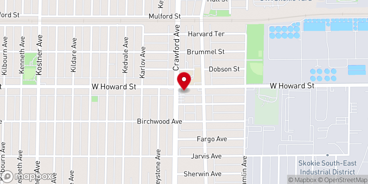 Map showing location of Lakeside Baptist Church