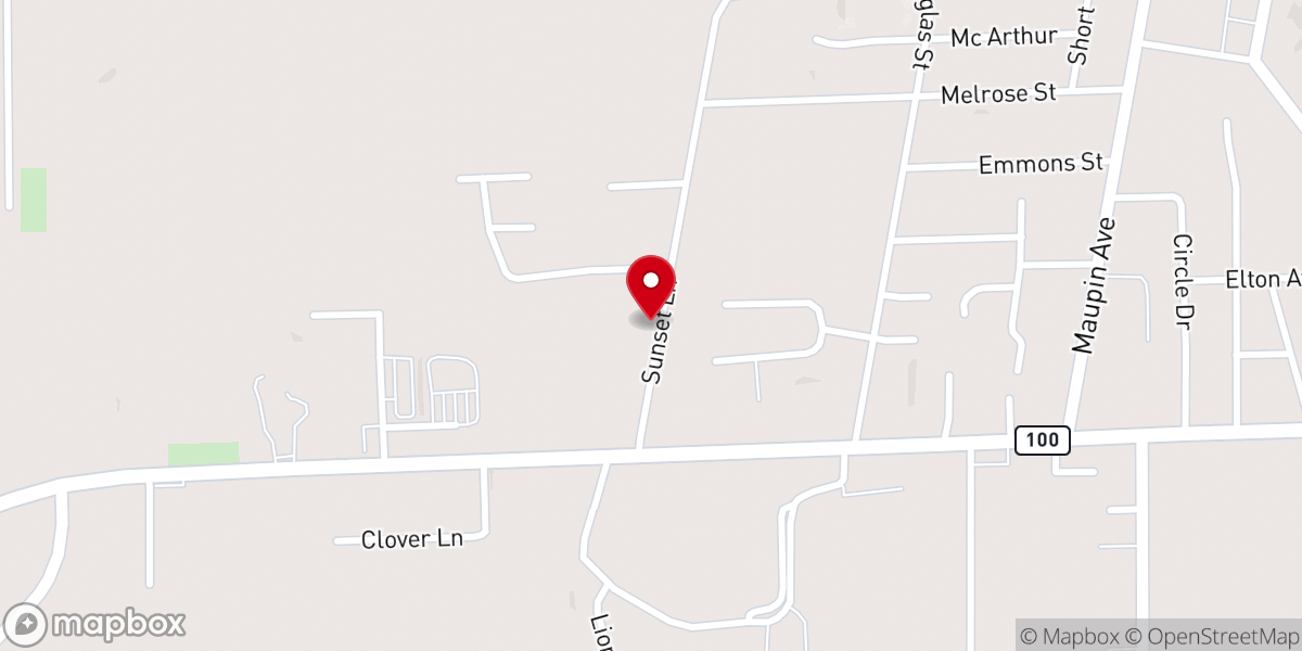 Map showing location of Memorial Baptist Church