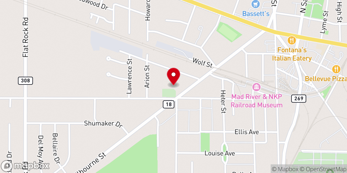 Map showing location of St. Pauls United Church of Christ