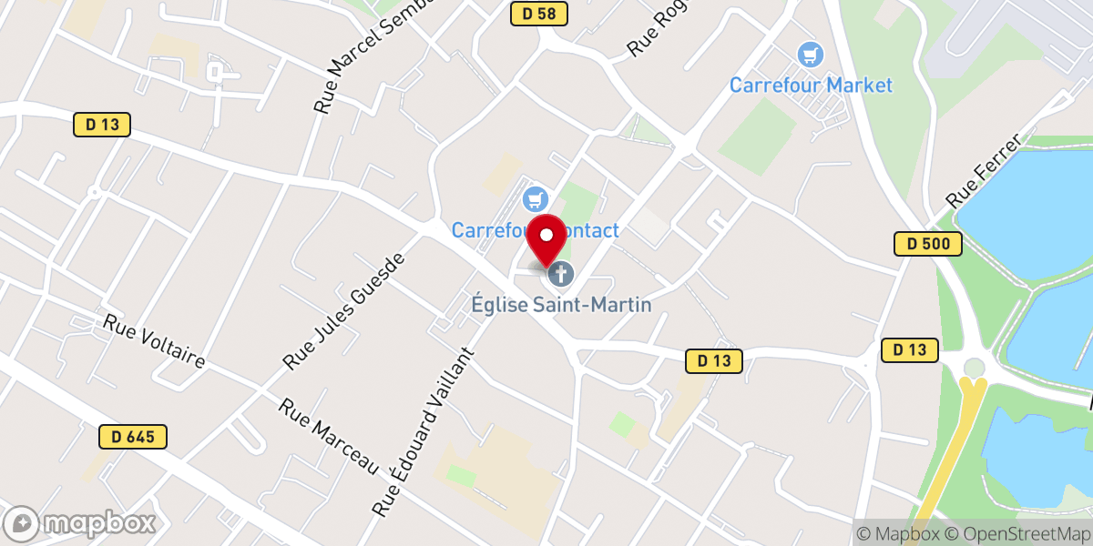 Map showing location of Eglise Saint Martin de Sin-le-Noble