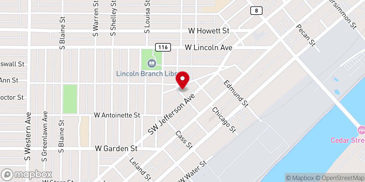 Map showing location of St Luke Missionary Baptist Church