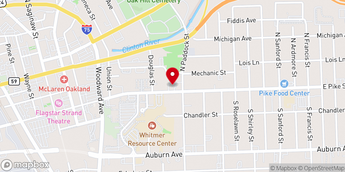 Map showing location of Iglesia de Dios Pentecostal