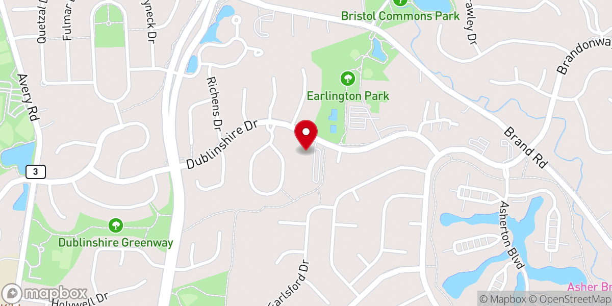 Map showing location of Dublin Presbyterian Church