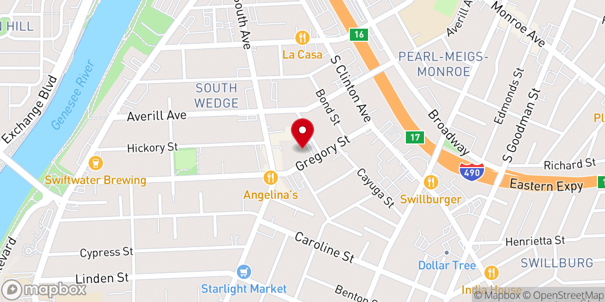 Map showing location of Saint Boniface Church