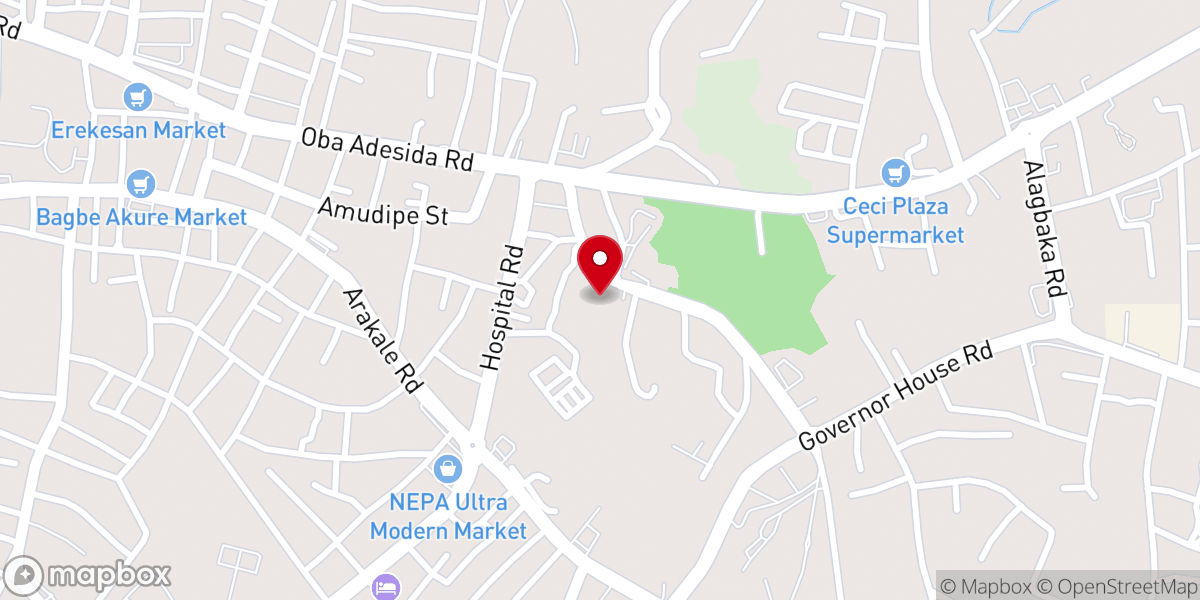 Map showing location of RCCG Living Seed Church The Lighthouse, Akure