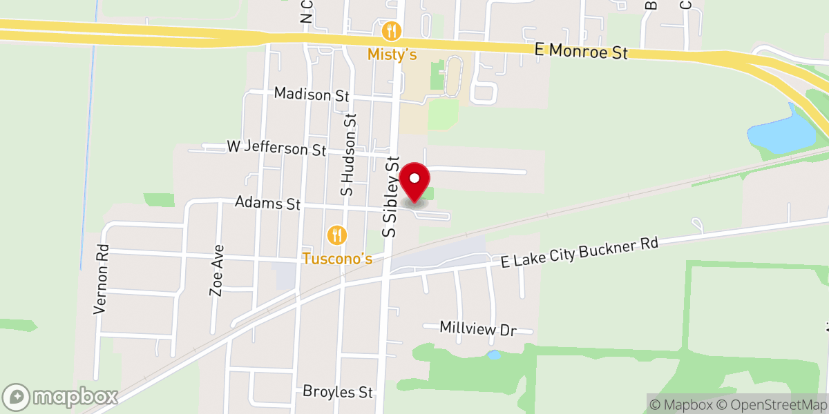 Map showing location of Church of Santa Fe Parish