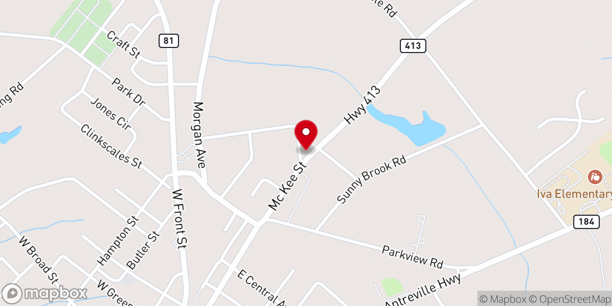 Map showing location of Wilson Creek First Baptist Church
