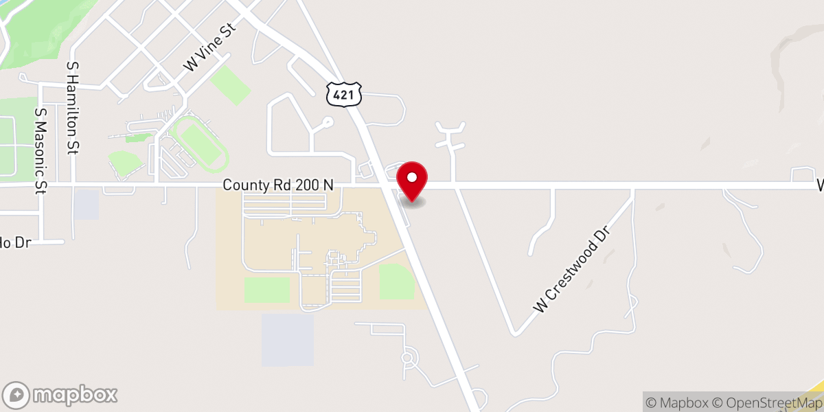 Map showing location of St. Matthew's Lutheran Church